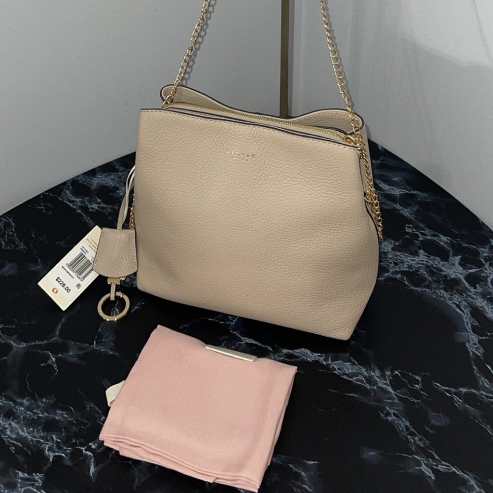 RADLEY LONDON Handbag Dukes Place Leather Multi Comp LIGHT/PASTEL AUTHENTIC NWT